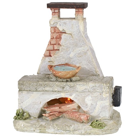 Chimenea con fuego funcionando a pilas cm 10x6x11 h