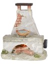Fireplace with battery-operated fire cm 10x6x11 h fire
