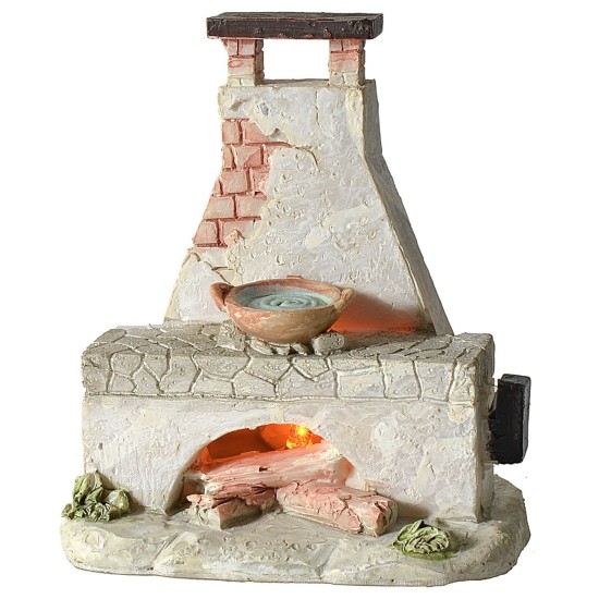 Caminetto con fuoco funzionante a batterie cm 10x6x11 h