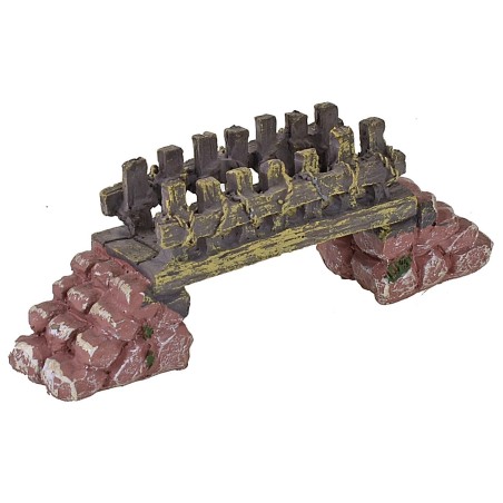 Ponte tra due argini in resina cm 2,8x12x4,4 h Mondo Presepi