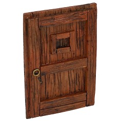 Puerta de resina efecto madera cm 6x0,9x8,7 h Mundo Pesebres 2