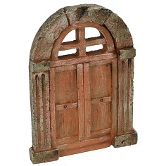 Puerta de resina de dos hojas con arco de 7x0,9x9,7 cm h 2
