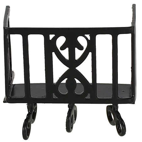 Balcone nero in metallo cm 4,8x2,7x3 h Mondo Presepi