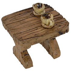 Tavolo in resina effetto legno cm 3,8x3,5x3 h Mondo Presepi 2