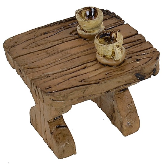 Mesa de resina efecto madera cm 3,8x3,5x3 h Mondo Presepi