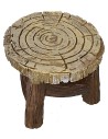 Tavolino tondo in resina effetto legno cm ø 4,4x3,5 h
