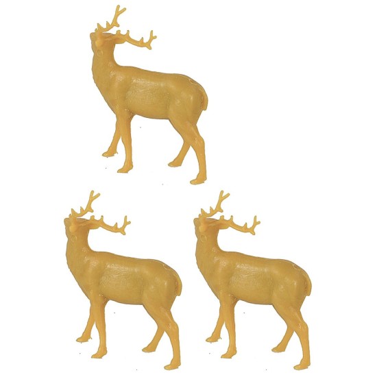 Set 3 renne per Presepe in pvc cm 4x5 h Mondo Presepi