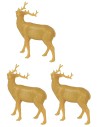 Set 3 renne per Presepe in pvc cm 4x5 h Mondo Presepi