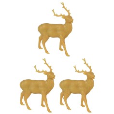 Juego de 3 renos para Nacimiento en PVC de 4x5 cm h Mondo Presepi