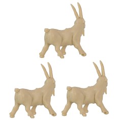 Set 3 capre per Presepe in pvc cm 3,3x3 h 2