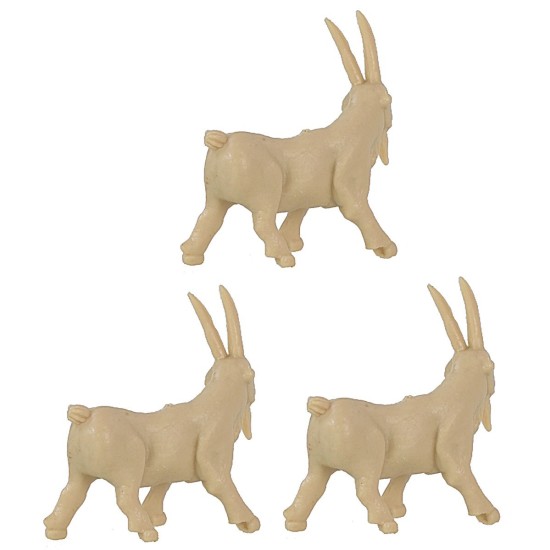 Set 3 capre per Presepe in pvc cm 3,3x3 h Mondo Presepi