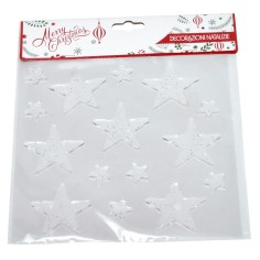 Vetrofania 15 stelline trasparenti Mondo Presepi