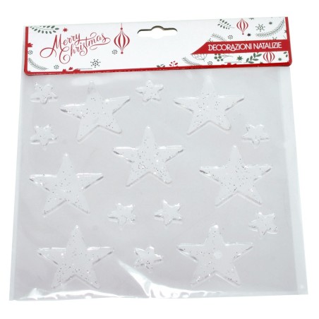Vetrofania 15 estrellitas transparentes Mundo Pesebres