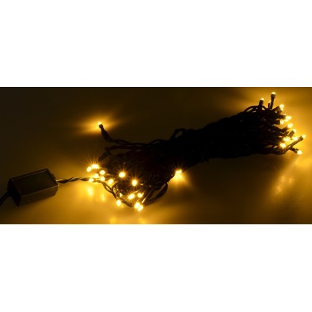 Cadena de 35 luces LED blanco cálido con una distancia de 20 cm