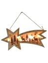 Estrella cometa luminosa para colgar a pilas de 36x3x17,5 cm h