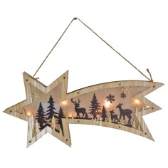Estrella cometa luminosa para colgar a pilas de 36x3x17,5 cm h 2