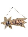 Stella cometa luminosa da appendere a batterie cm 36x3x17,5 h