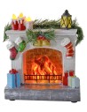 Caminetto illuminato a batterie cm 18x9x16 h Mondo Presepi