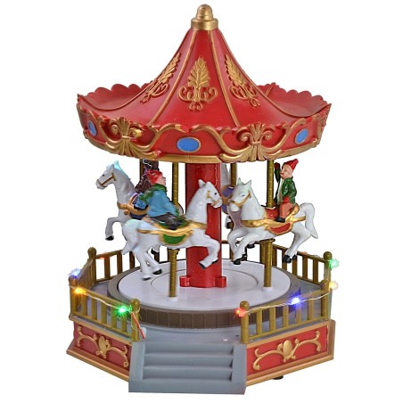 Giostra carosello con cavalli funzionante a batterie cm
