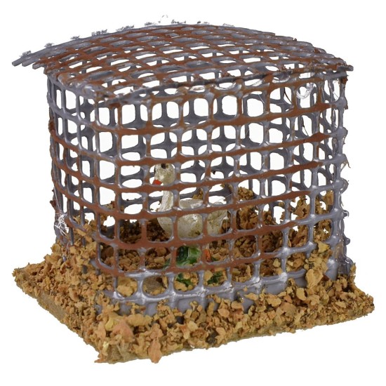 Gabbia con ochetta cm 5x4,8x4,5 h Mondo Presepi