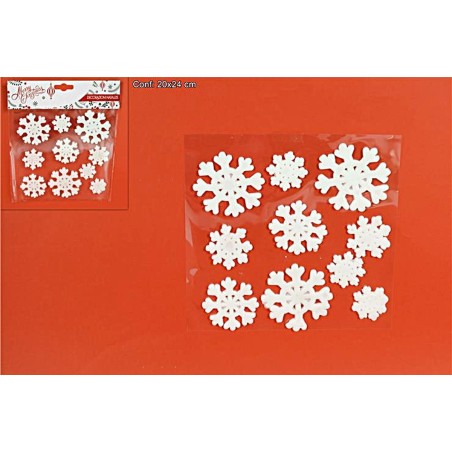 Vetrofania 10 fiocchi di neve