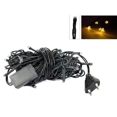 Cadena de 35 luces LED blanco cálido con una distancia de 20 cm