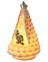 Illuminated porcelain Nativity and Christmas tree cm