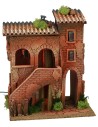 Casa doppia illuminata con scala cm 35x25x42 h