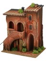 Casa doppia illuminata con scala cm 35x25x42 h