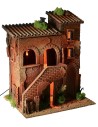 Casa doppia illuminata con scala cm 35x25x42 h