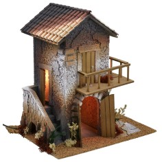 Casa iluminada para Belén de dos pisos con amplio balcón de
