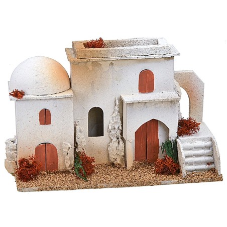 Casas árabes con cúpula y escalera de 26,5x12,5x16 cm h