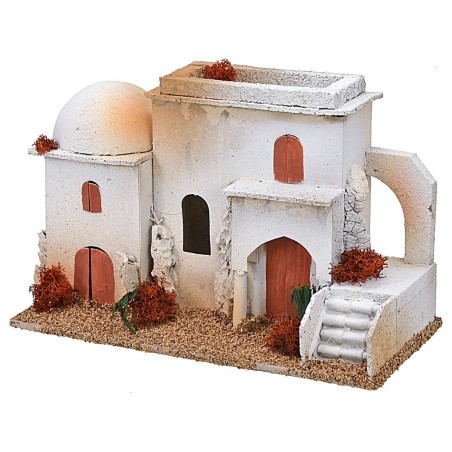 Casas árabes con cúpula y escalera de 26,5x12,5x16 cm h