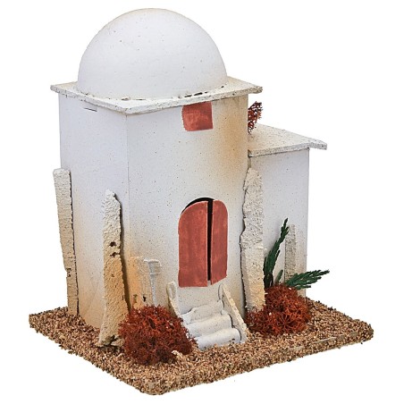 Arab house with dome and staircase cm 14x12,5x17 h height