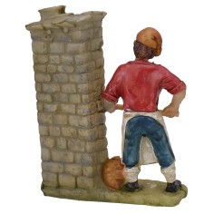 Panadero con horno de resina 9 cm Mundo Pesebre 2