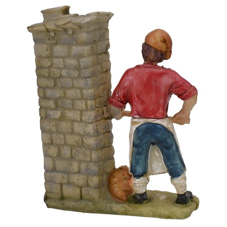 Panadero con horno de resina 9 cm Mundo Pesebre