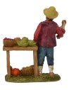 Ortolano con banchetto di verdure in resina 10 cm Mondo Presepi