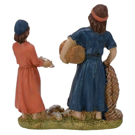 Pescadores en resina 9 cm Mundo Pesebre