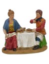 Scena famiglia al tavolo in resina serie 10 cm
