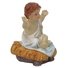 Gesù Bambino seduto in resina cm 7,5 h per statue h 20-24 cm 2