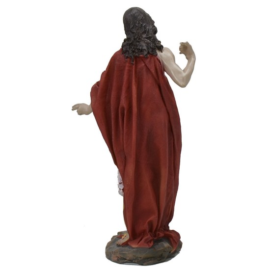 Jesús resucitado con manto rojo 27 cm Mundo Belenes