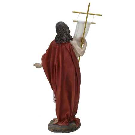 Jesús resucitado con manto rojo 27 cm Mundo Belenes