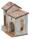 Stuccoed house with workshop and staircase cm 24x16x18 h
