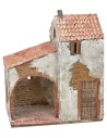 Casa stuccata con bottega cm 24,5x16x30 h