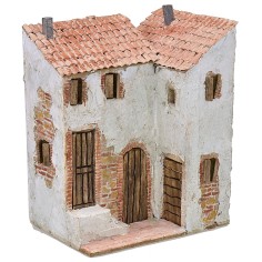 Casa stuccata ad angolo cm 22x16x29 h Mondo Presepi