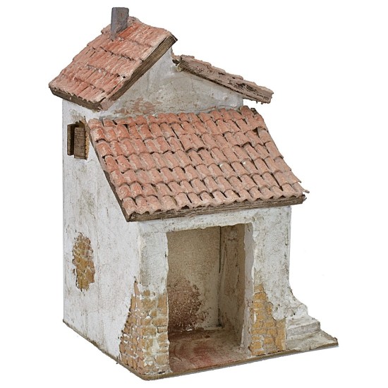 Casa estucada con escalera y trastero cm 16,5x17,5x27,5 h Mundo