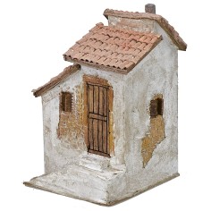 Casa estucada con escalera y trastero cm 16,5x17,5x27,5 h Mundo 2