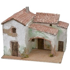 Illuminated stucco village cm 40x30x31 h 2