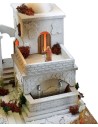 Pesebre árabe con luces, fuente de doble grifo y fuego