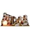 Arab nativity scene with lights, double tap fountain and